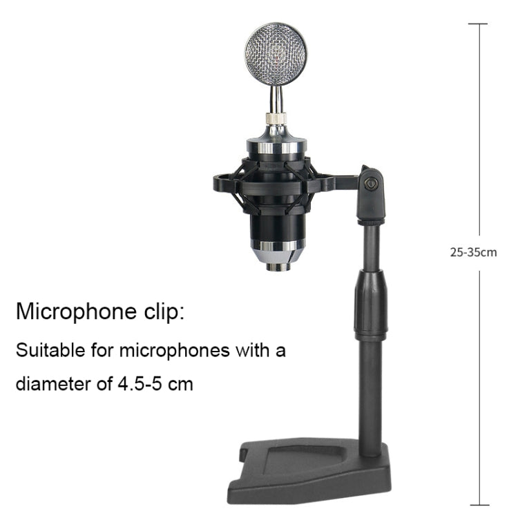 A1 Duck Paw-shape Base Live Microphone Stand with Bottle Clip