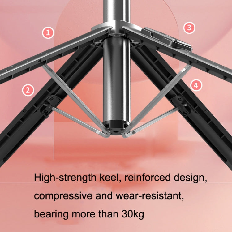 Phone Live Bracket Bluetooth Selfie Tripod, High: 102CM (Stainless Steel + Dual Fill Lights)