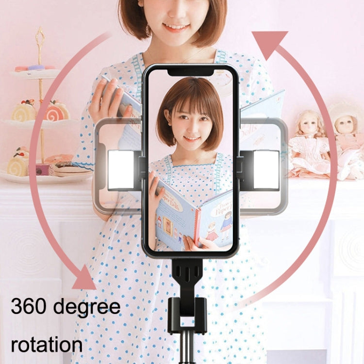 Phone Live Bracket Bluetooth Selfie Tripod, High: 102CM (Stainless Steel + Dual Fill Lights)
