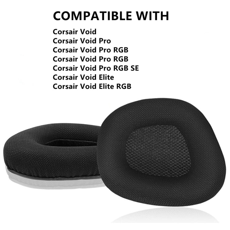 2 PCS Replacement Earpads for Corsair Void Pro Elite,Style: Black Lamb Leather