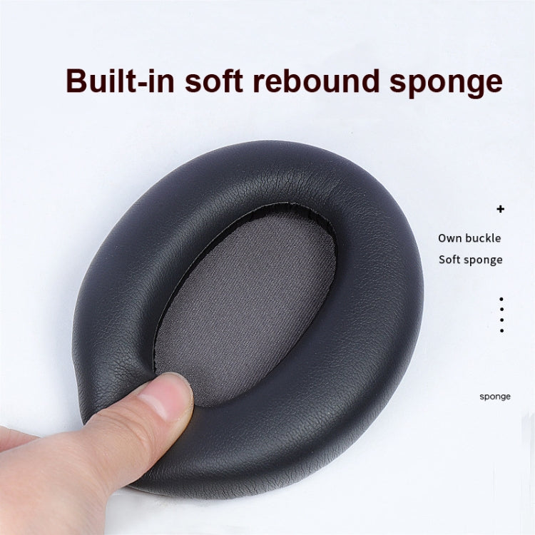 2 PCS Headset Earmuffs Sponge Cover for Edifier W820nb,Style: Black Head Beam