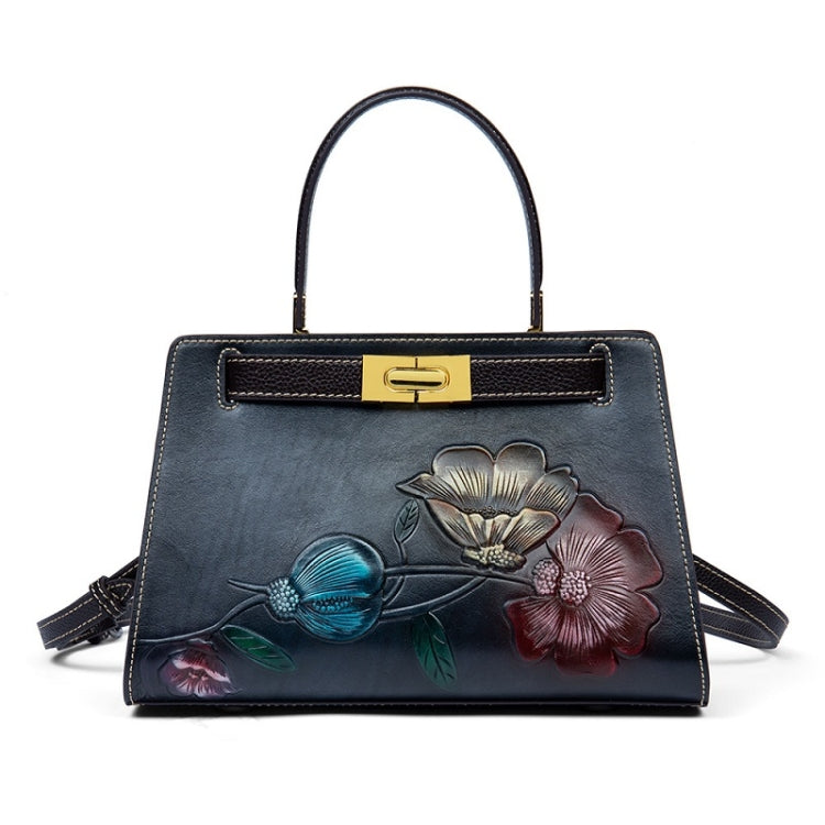 Top Layer Cowhide Embossed Vegetable Tanned Handbag