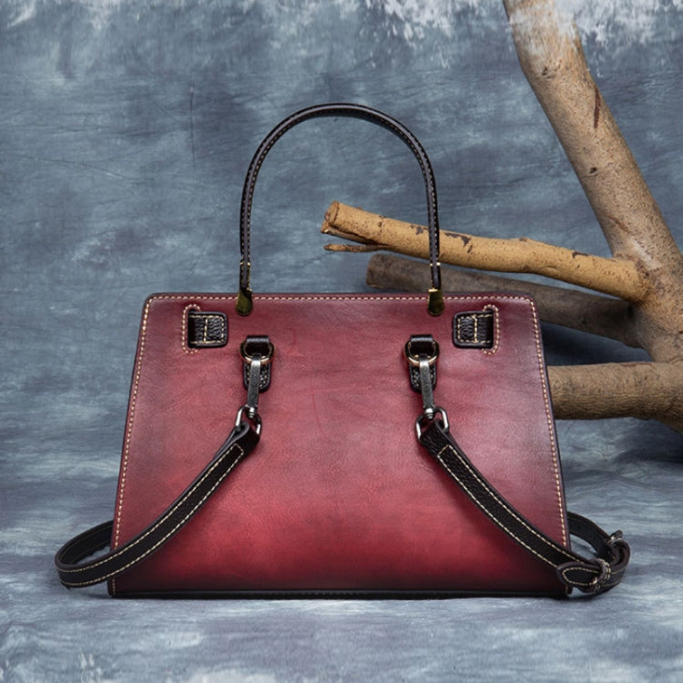 Top Layer Cowhide Embossed Vegetable Tanned Handbag
