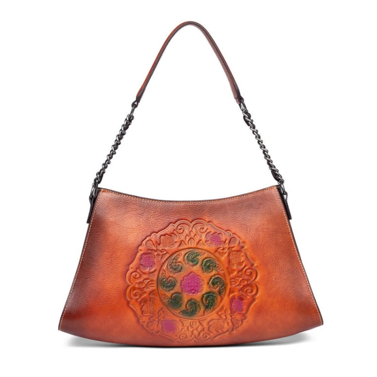 First Layer Cowhide Vintage Ladies Shoulder Underarm Bag