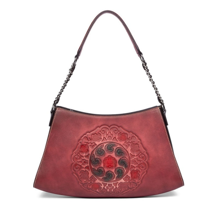 First Layer Cowhide Vintage Ladies Shoulder Underarm Bag
