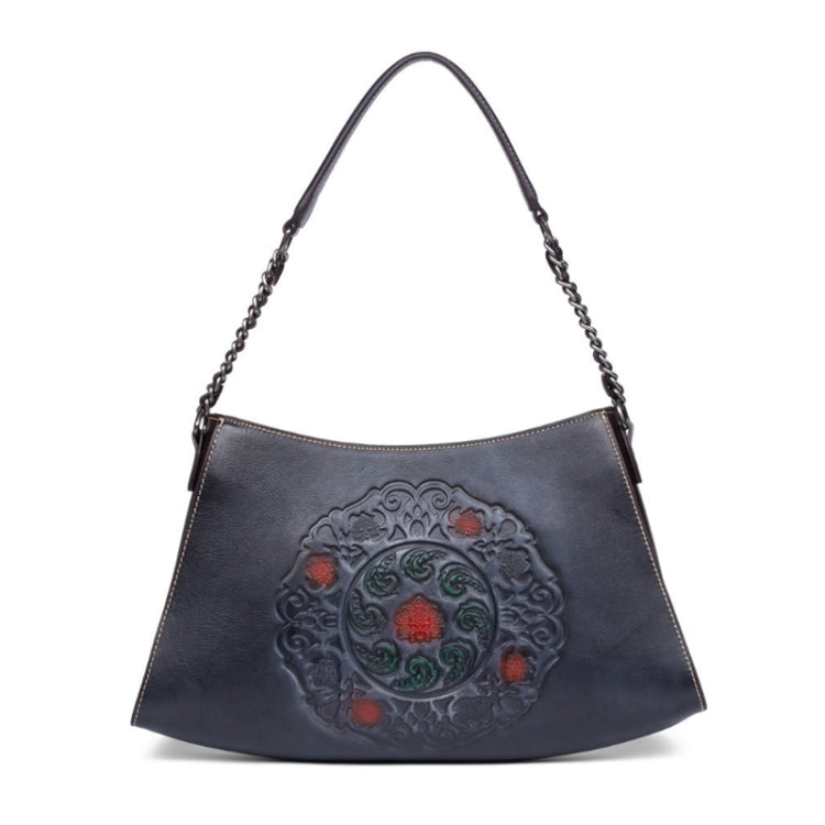 First Layer Cowhide Vintage Ladies Shoulder Underarm Bag