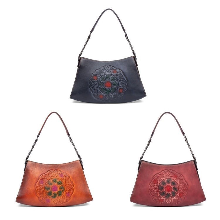 First Layer Cowhide Vintage Ladies Shoulder Underarm Bag
