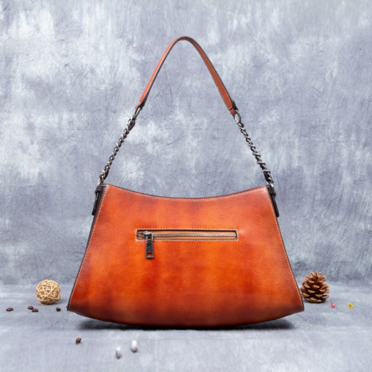 First Layer Cowhide Vintage Ladies Shoulder Underarm Bag