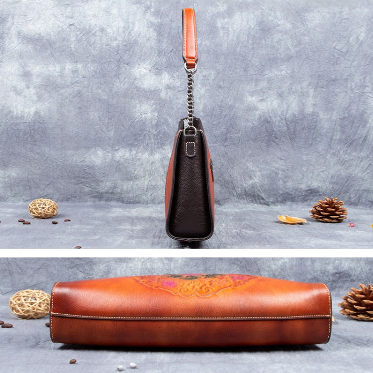 First Layer Cowhide Vintage Ladies Shoulder Underarm Bag
