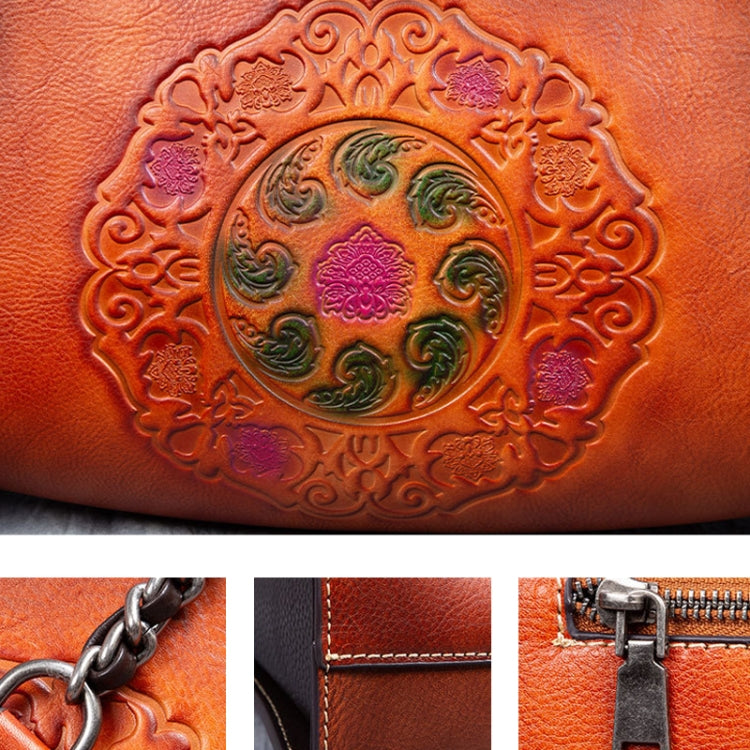 First Layer Cowhide Vintage Ladies Shoulder Underarm Bag