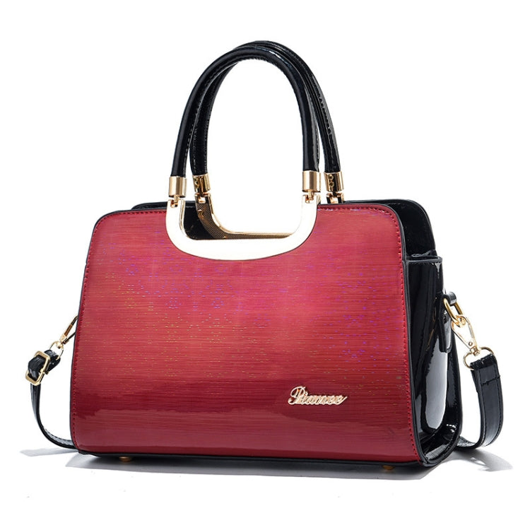 1666 Bright Leather Large Capacity Commuter Handbag