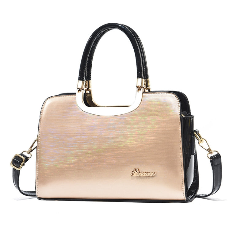 1666 Bright Leather Large Capacity Commuter Handbag