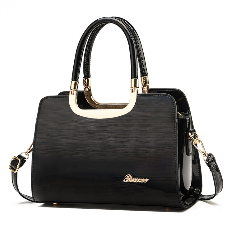 1666 Bright Leather Large Capacity Commuter Handbag