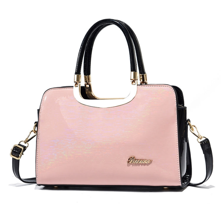 1666 Bright Leather Large Capacity Commuter Handbag