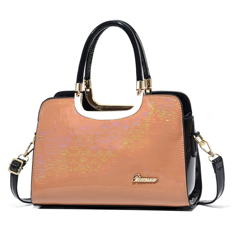 1666 Bright Leather Large Capacity Commuter Handbag
