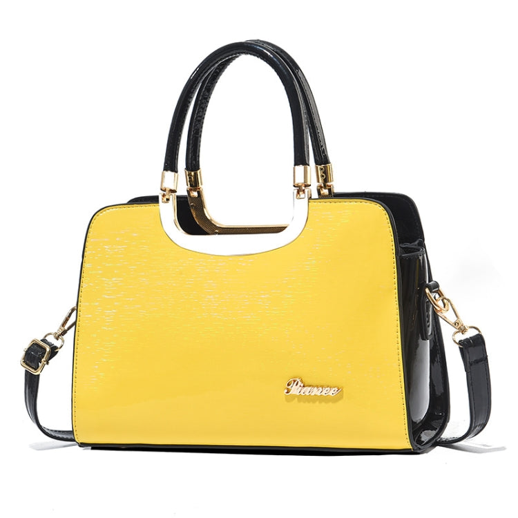 1666 Bright Leather Large Capacity Commuter Handbag