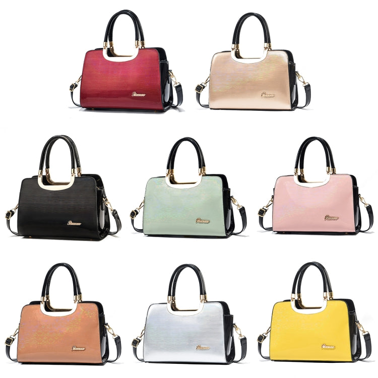 1666 Bright Leather Large Capacity Commuter Handbag