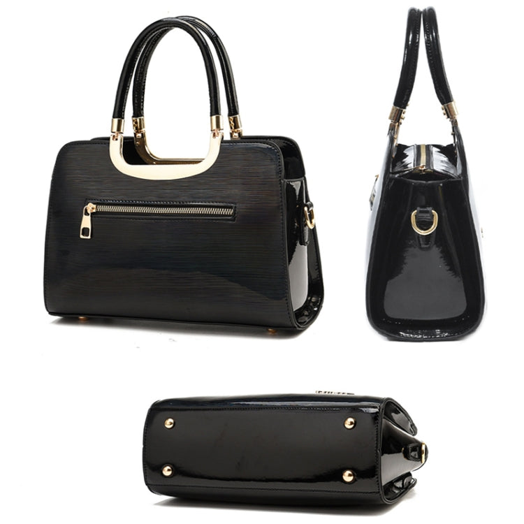 1666 Bright Leather Large Capacity Commuter Handbag