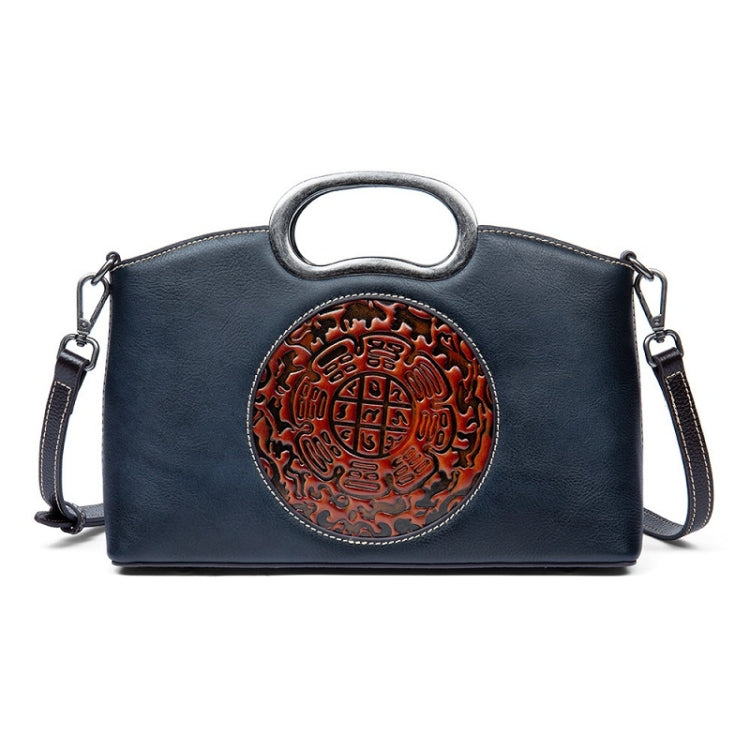 First Layer Cowhide Vintage Totem Vegetable Tanned Handbag