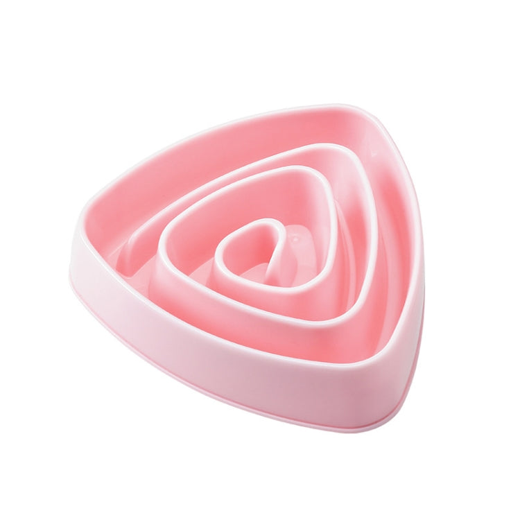 Plastic Triangle Resistant Pet Slow Bowl Anti-choking Dog Food Bowl