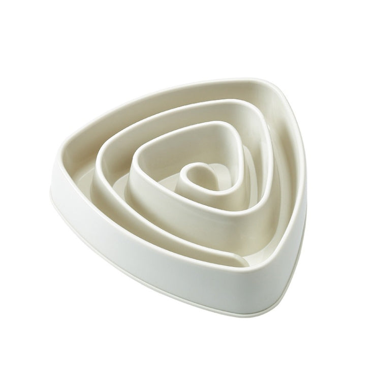 Plastic Triangle Resistant Pet Slow Bowl Anti-choking Dog Food Bowl