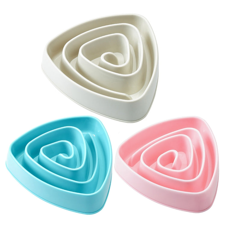 Plastic Triangle Resistant Pet Slow Bowl Anti-choking Dog Food Bowl