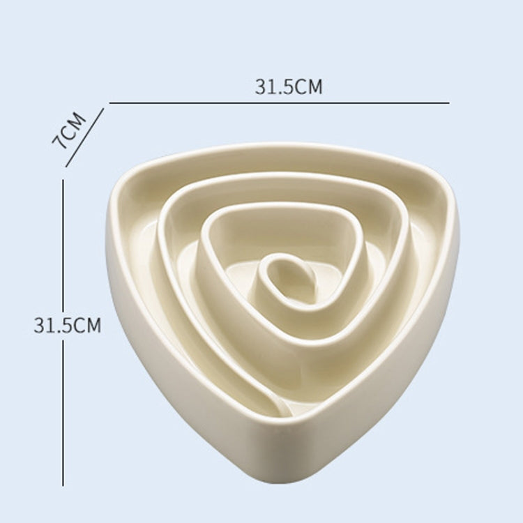 Plastic Triangle Resistant Pet Slow Bowl Anti-choking Dog Food Bowl