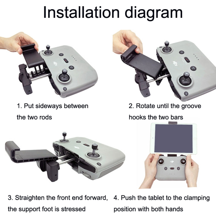 RC Tablet Extension Bracket For DJI Mavic 3 / Air 2 / Air 2S / Mini 2, Style: Large+Type-c Line
