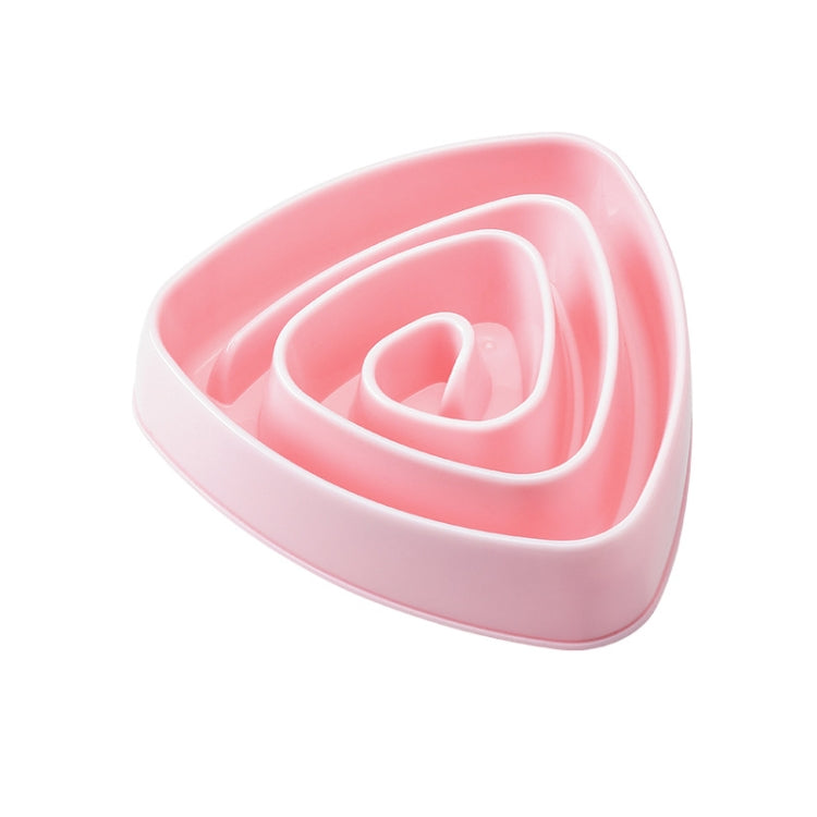 2 PCS Pet Plastic Triangle Anti-Choke Bowl Non-slip Slow Food Dog Bowl