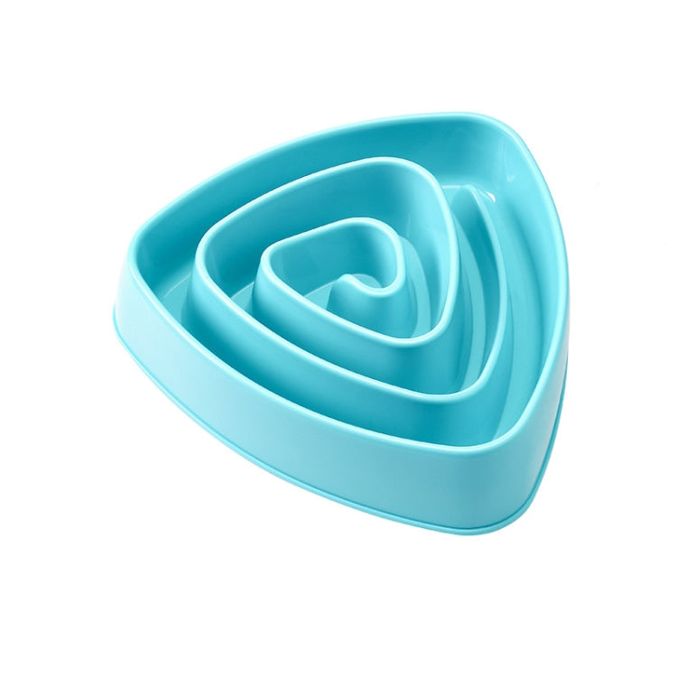 2 PCS Pet Plastic Triangle Anti-Choke Bowl Non-slip Slow Food Dog Bowl