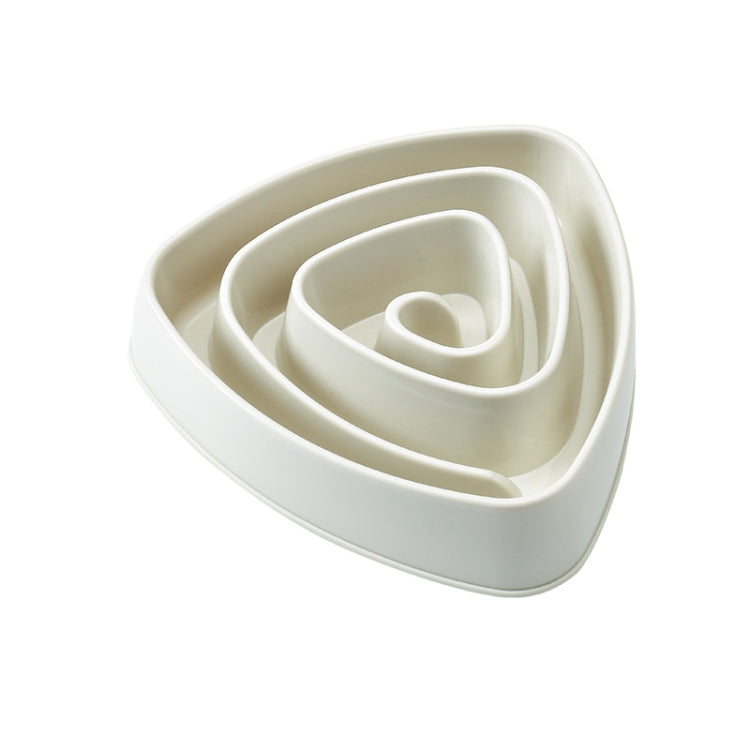 2 PCS Pet Plastic Triangle Anti-Choke Bowl Non-slip Slow Food Dog Bowl