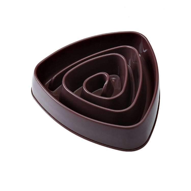 2 PCS Pet Plastic Triangle Anti-Choke Bowl Non-slip Slow Food Dog Bowl