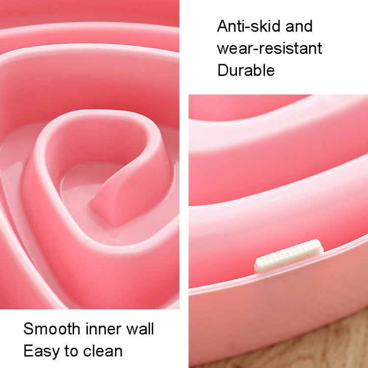 2 PCS Pet Plastic Triangle Anti-Choke Bowl Non-slip Slow Food Dog Bowl