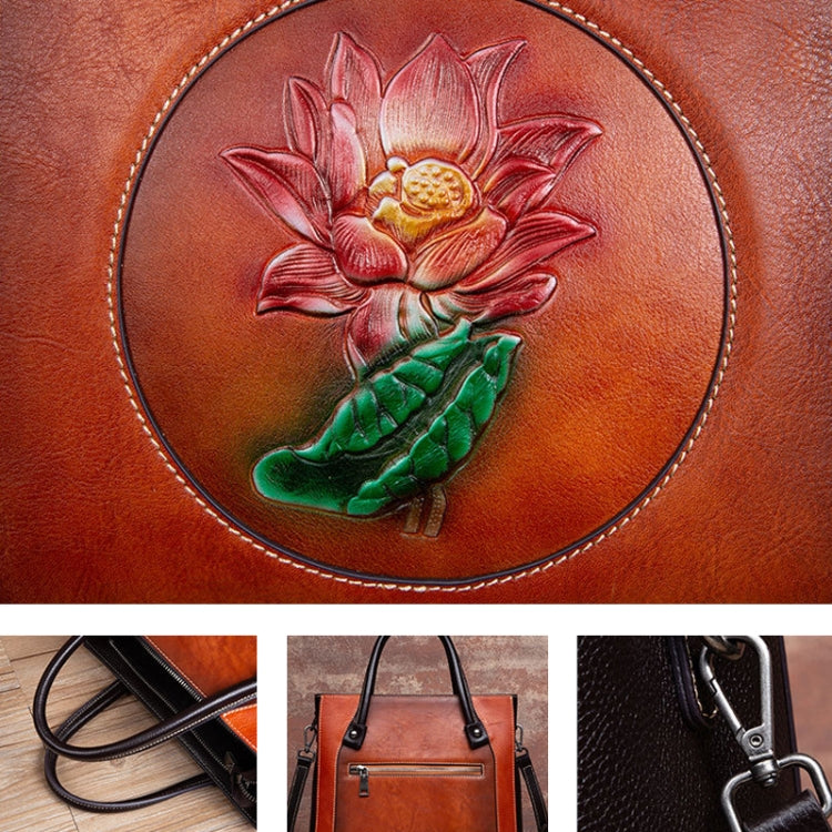 Top Layer Cowhide Vegetable Tanned Vintage Handbag