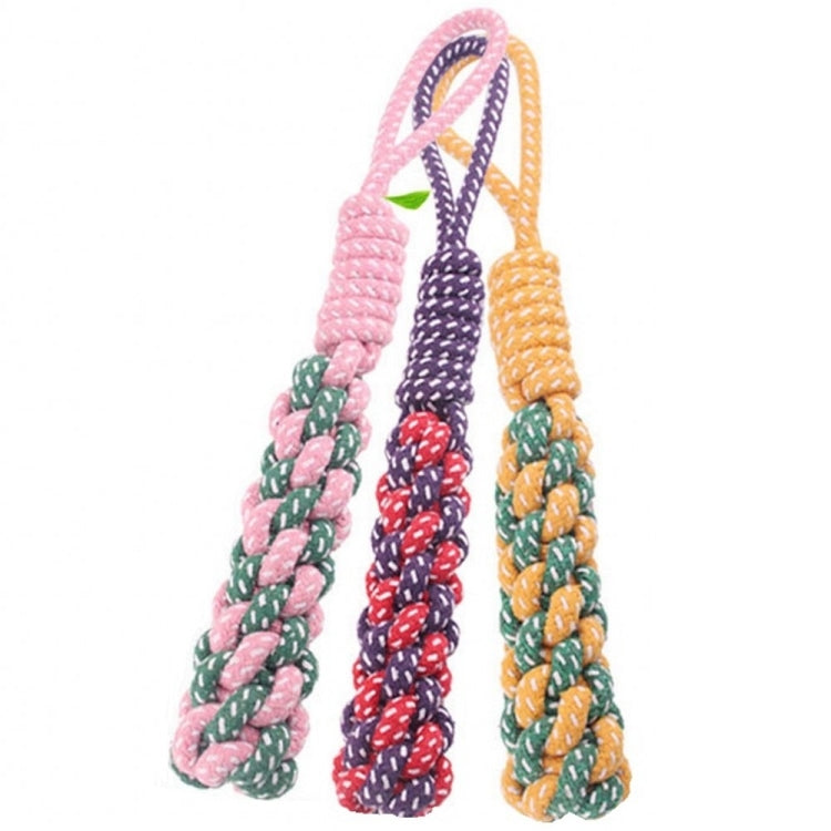 3 PCS Pet Hand-pulled Chewing Toy Dog Molar Cotton Rope, Color Random Delivery
