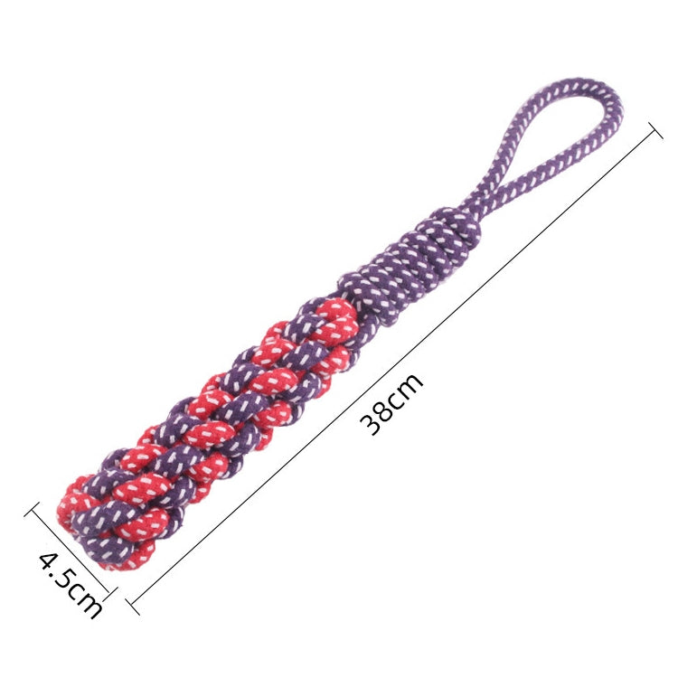 3 PCS Pet Hand-pulled Chewing Toy Dog Molar Cotton Rope, Color Random Delivery