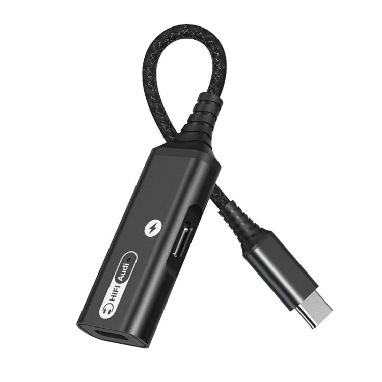 MH338A Dual Type-c / USB-c Adapter Cable Mobile Phone Live Audio Charging Cable