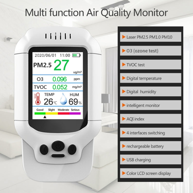 DM502 Formaldehyde TVOC Detector PM2.5 Dust Tester