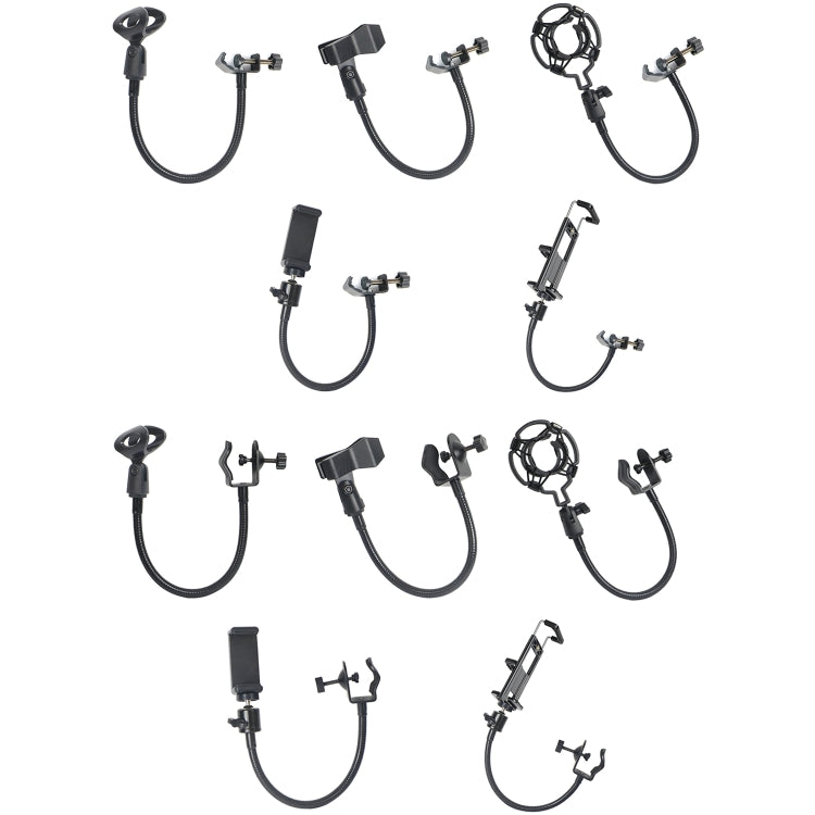 RG-10 Microphone Phone Live Hose Holder, Spec: Code Hose+Spring Clip