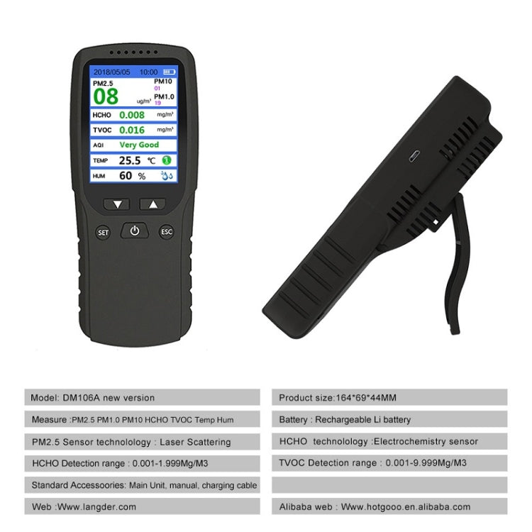 DM106A Indoor Haze Dust Formaldehyde Air Quality Detector