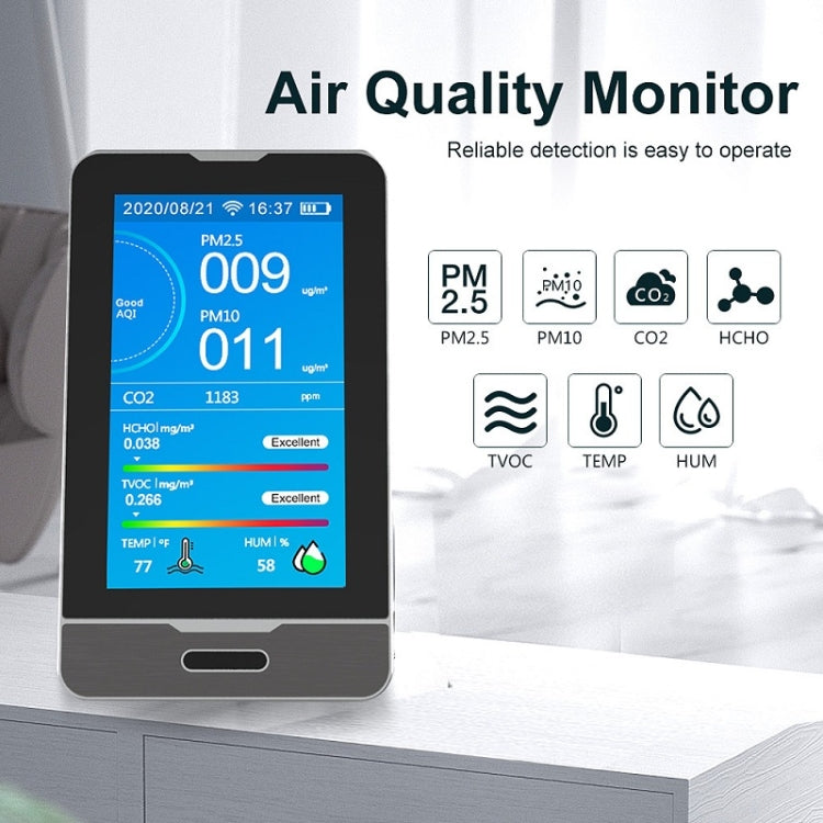 DM73B WiFi Smart Carbon Dioxide Formaldehyde Dust Detector With Time Record