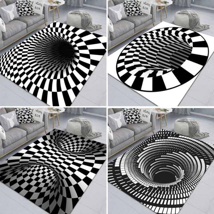 3D Geometric Stereo Trap Vision Living Room Bedroom Carpet, Size: 50x80cm