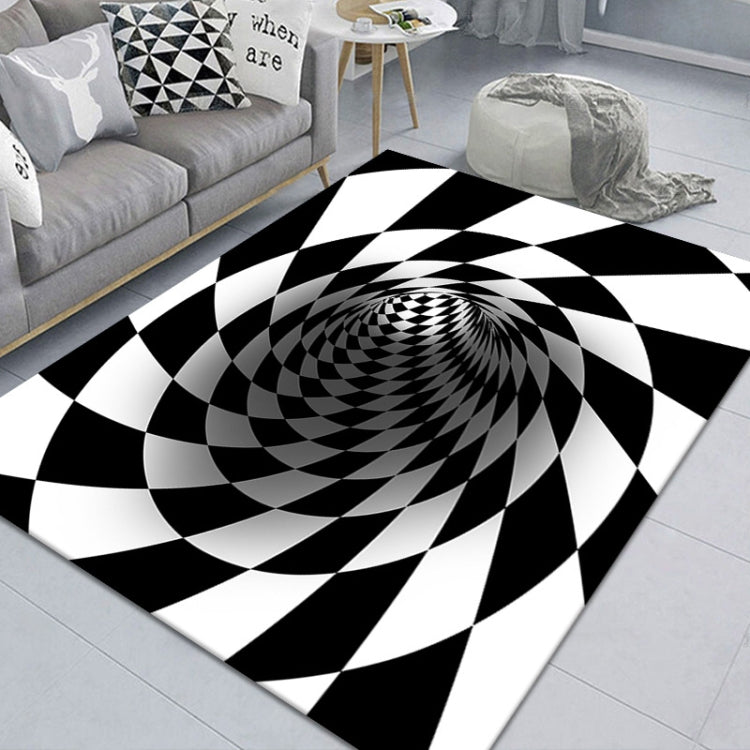 3D Geometric Stereo Trap Vision Living Room Bedroom Carpet, Size: 50x80cm