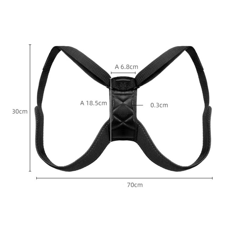 Comfortable and Breathable Adjustable Posture Correction Belt(Black)