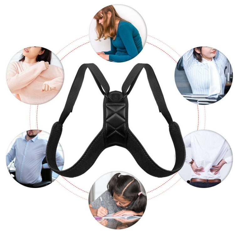 Comfortable and Breathable Adjustable Posture Correction Belt(Black)