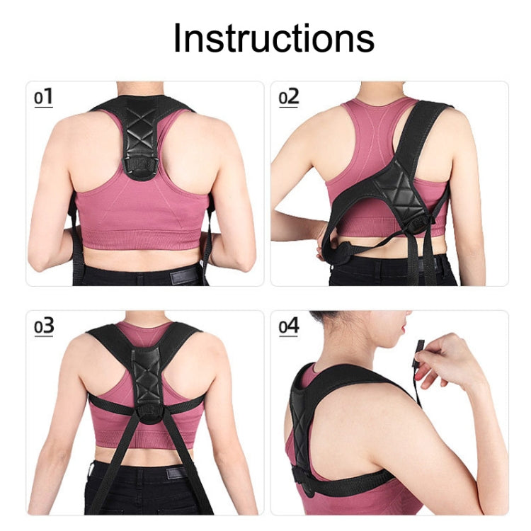 Comfortable and Breathable Adjustable Posture Correction Belt(Black)