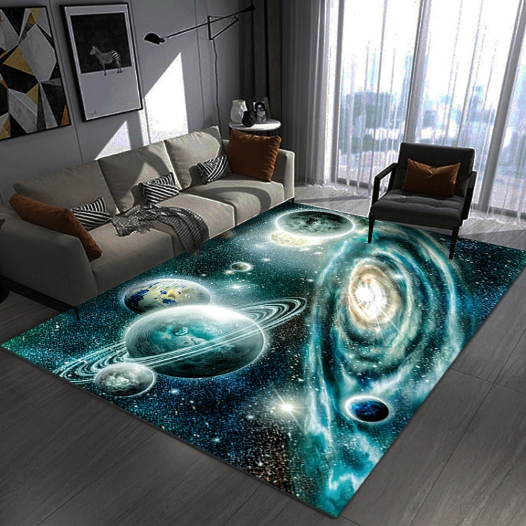 3D Visual Cartoon Cosmic Planet Living Room Carpet, Size: 50x80cm