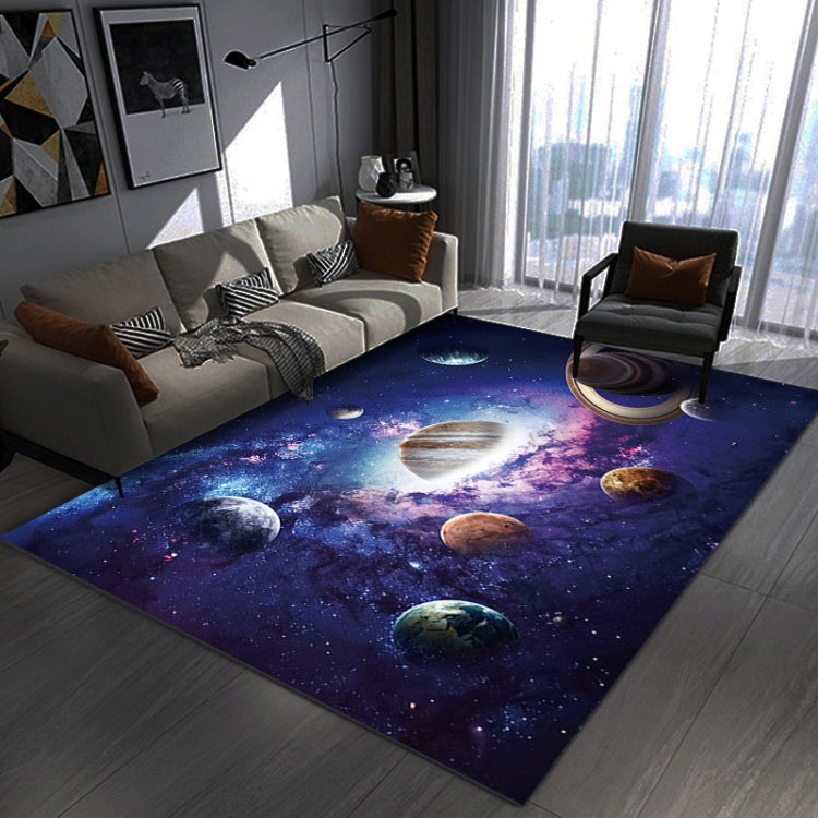 3D Visual Cartoon Cosmic Planet Living Room Carpet, Size: 50x80cm