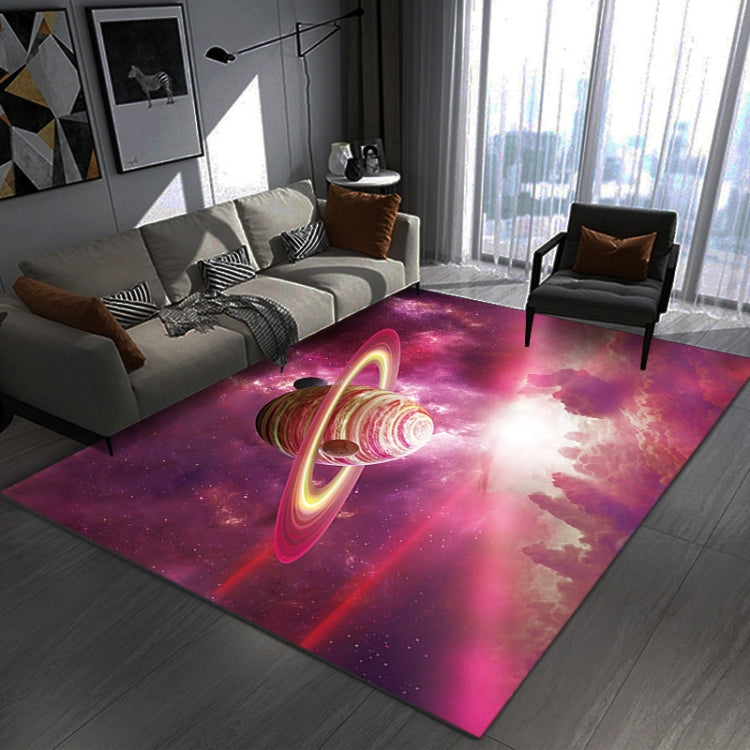3D Visual Cartoon Cosmic Planet Living Room Carpet, Size: 50x80cm