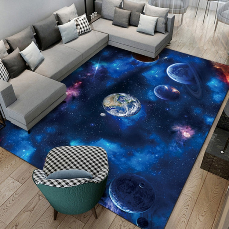 3D Visual Cartoon Cosmic Planet Living Room Carpet, Size: 50x80cm